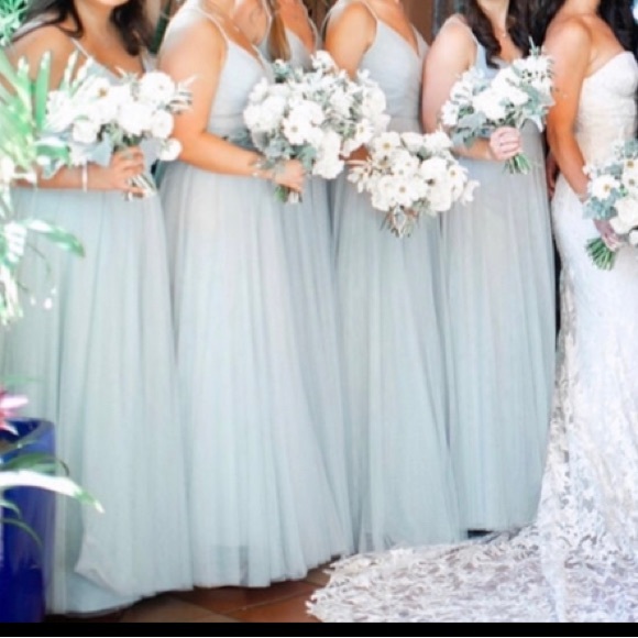 Jenny Yoo Anthropologie Bridesmaid Dress cmorning mist - Picture 3 of 7